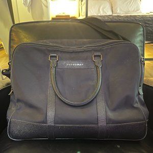 Authentic Burberry Newburg Black Canvas & Leather Briefcase